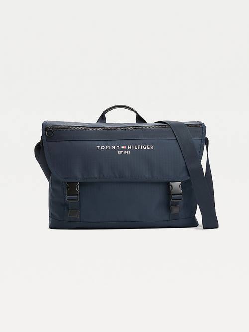 Blue Tommy Hilfiger TH Established Messenger Men\'s Bags | TH246XTA