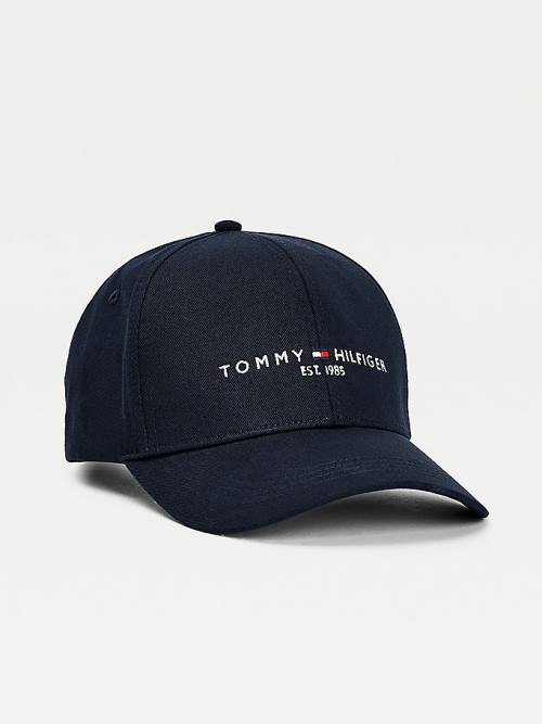 Blue Tommy Hilfiger TH Established Organic Cotton Cap Men\'s Hats | TH317EOD