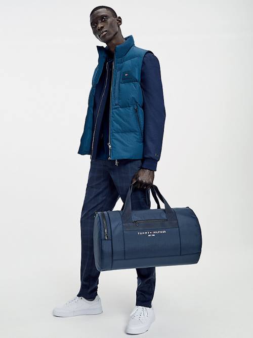 Blue Tommy Hilfiger TH Established Recycled Polyester Duffle Men's Bags | TH325GAC