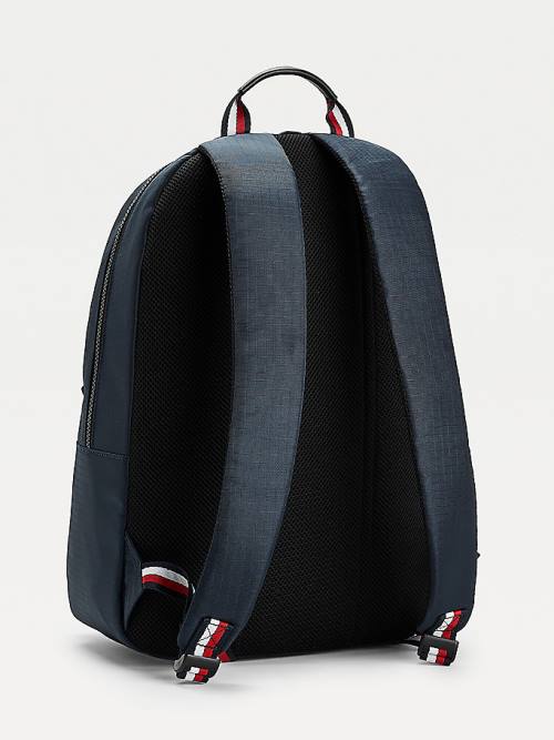 Blue Tommy Hilfiger TH Established Recycled Polyester Backpack Men's Bags | TH506MLC