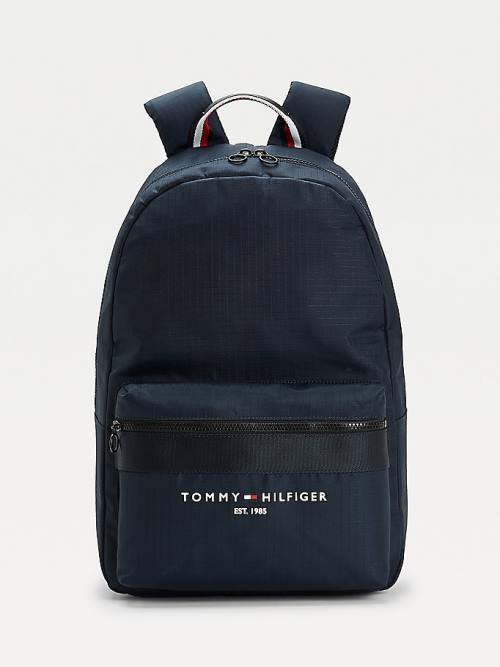 Blue Tommy Hilfiger TH Established Recycled Polyester Backpack Men\'s Bags | TH506MLC