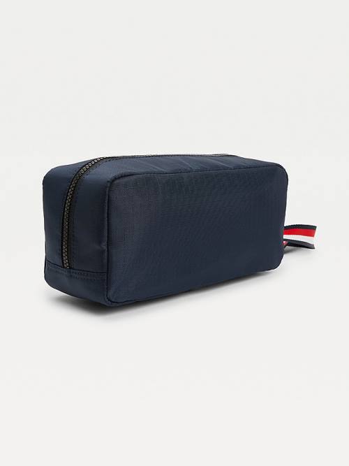 Blue Tommy Hilfiger TH Established Recycled Washbag Men's Bags | TH791DZH