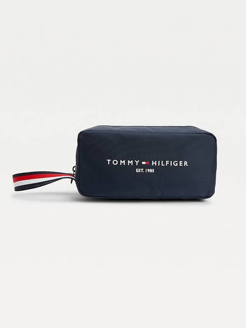 Blue Tommy Hilfiger TH Established Recycled Washbag Men\'s Bags | TH791DZH