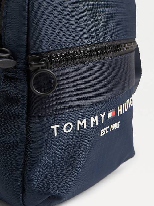 Blue Tommy Hilfiger TH Established Small Reporter Men's Bags | TH608SZE