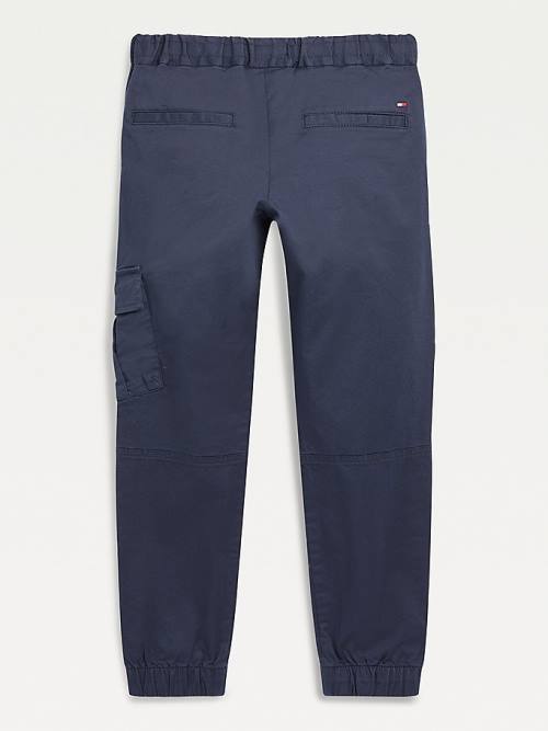 Blue Tommy Hilfiger TH Flex Pull-On Cargo Boys' Pants | TH903MQG