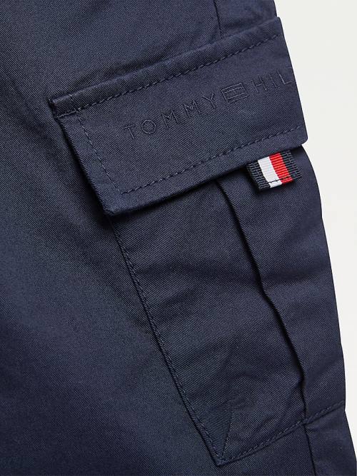 Blue Tommy Hilfiger TH Flex Pull-On Cargo Boys' Pants | TH903MQG