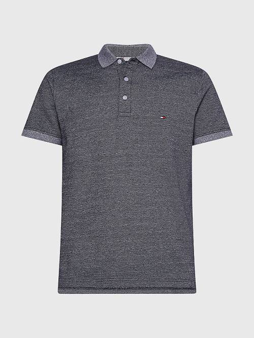 Blue Tommy Hilfiger TH Flex Slim Fit Men's Polo Shirts | TH169BAN