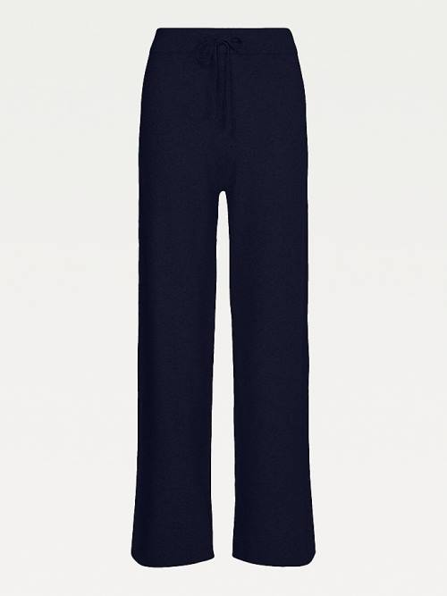 Blue Tommy Hilfiger TH Flex Wide Leg Women's Pants | TH871JTG