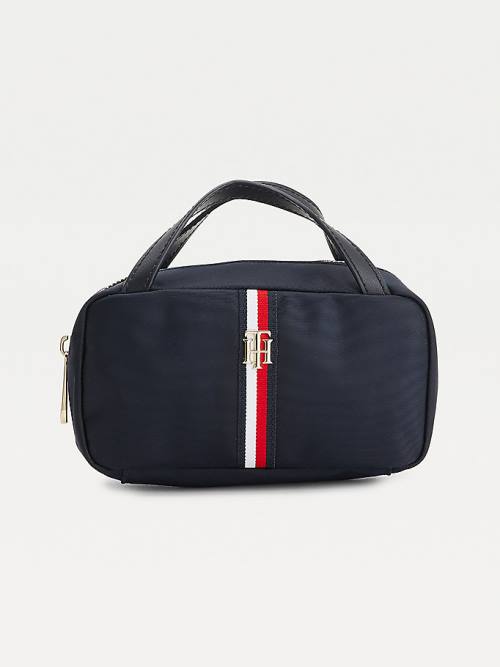 Blue Tommy Hilfiger TH Interlock Makeup Case Women\'s Bags | TH130NPC