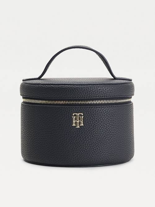 Blue Tommy Hilfiger TH Interlock Vanity Case Women\'s Bags | TH817UBX