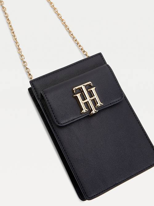 Blue Tommy Hilfiger TH Lock Party Phone Women's Wallets | TH389ZLY