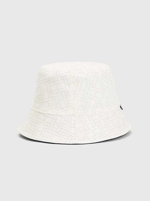 Blue Tommy Hilfiger TH Modern Reversible Bucket Men's Hats | TH408UGO