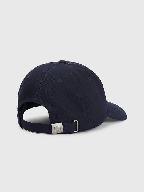 Blue Tommy Hilfiger TH Modern Signature Patch Cap Men's Hats | TH876VCT