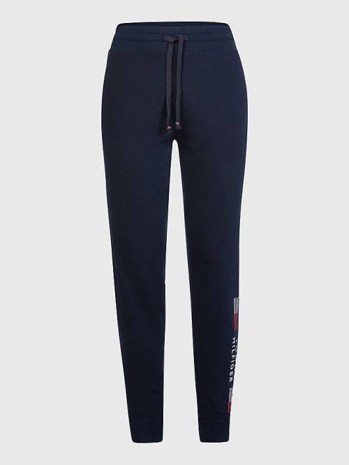 Blue Tommy Hilfiger TH Stretch Cuffed Logo Joggers Men's Pyjamas | TH067MKV