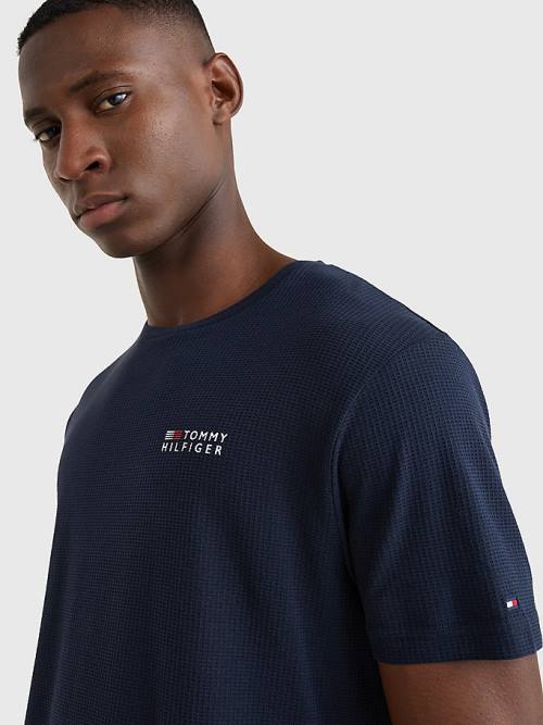 Blue Tommy Hilfiger TH Stretch Logo Men's Pyjamas | TH873HJP