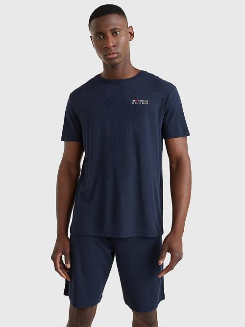 Blue Tommy Hilfiger TH Stretch Logo Men\'s Pyjamas | TH873HJP