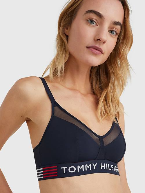 Blue Tommy Hilfiger TH Stretch Triangle Bra Women's Underwear | TH024APM