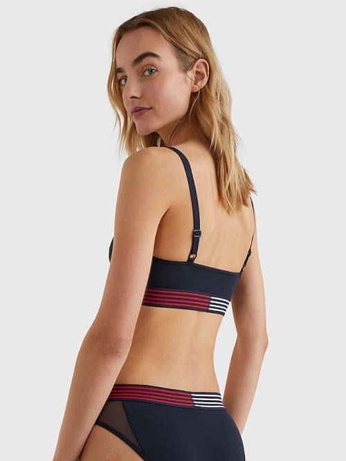 Blue Tommy Hilfiger TH Stretch Triangle Bra Women's Underwear | TH024APM