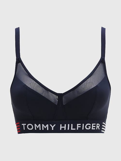 Blue Tommy Hilfiger TH Stretch Triangle Bra Women's Underwear | TH024APM