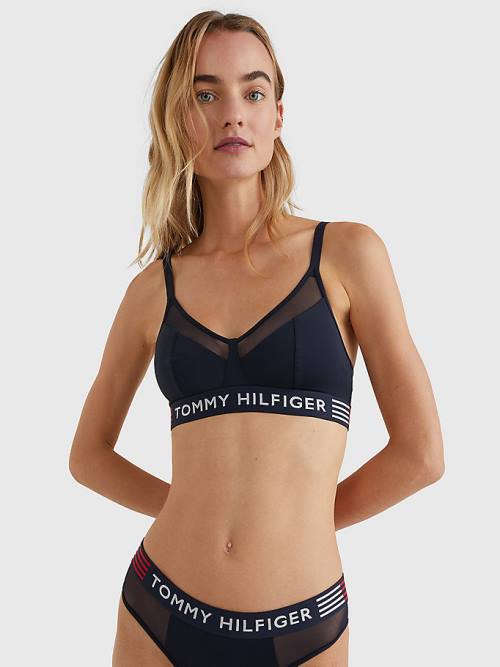 Blue Tommy Hilfiger TH Stretch Triangle Bra Women\'s Underwear | TH024APM