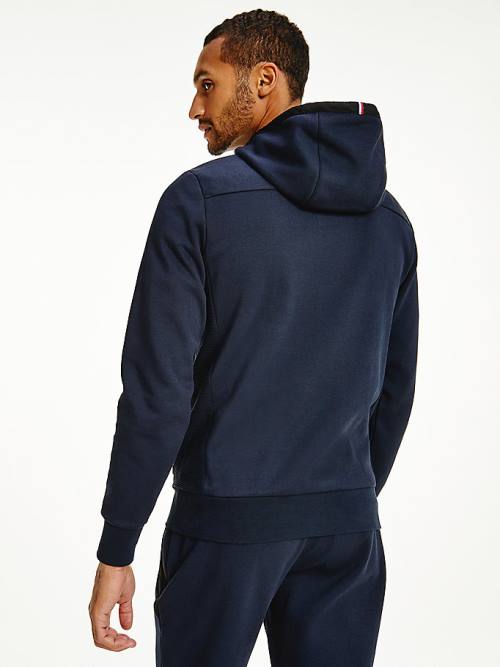 Blue Tommy Hilfiger TH Tech Essential Logo Quarter-Zip Men's Hoodie | TH017YEU