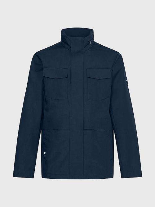 Blue Tommy Hilfiger TH Tech Stand-Up Collar Men's Jackets | TH163PEG