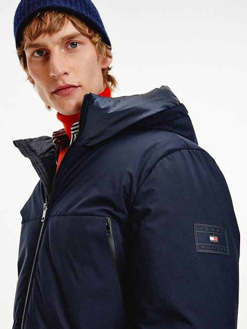 Blue Tommy Hilfiger TH Tech Warm Filled Puffer Parka Men's Coats | TH819UIN