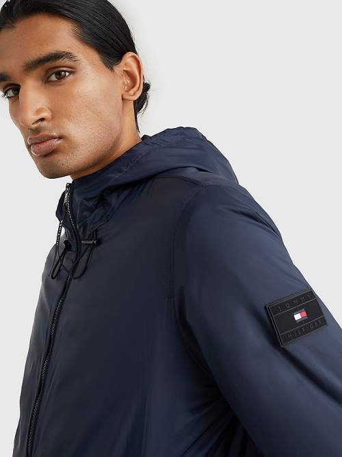 Blue Tommy Hilfiger TH Warm Packable Hooded Men's Jackets | TH175YDT