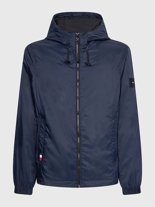 Blue Tommy Hilfiger TH Warm Packable Hooded Men's Jackets | TH175YDT