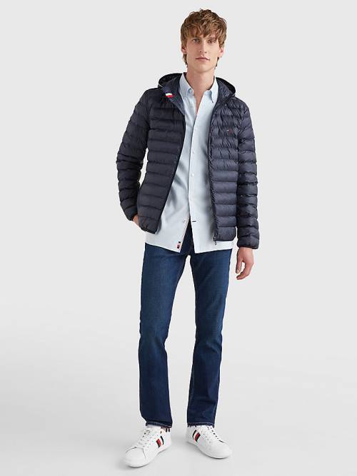 Blue Tommy Hilfiger TH Warm Packable Hooded Men's Jackets | TH179OSY