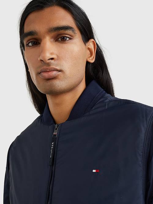 Blue Tommy Hilfiger TH Warm Packable Insulated Bomber Men's Jackets | TH520JLQ