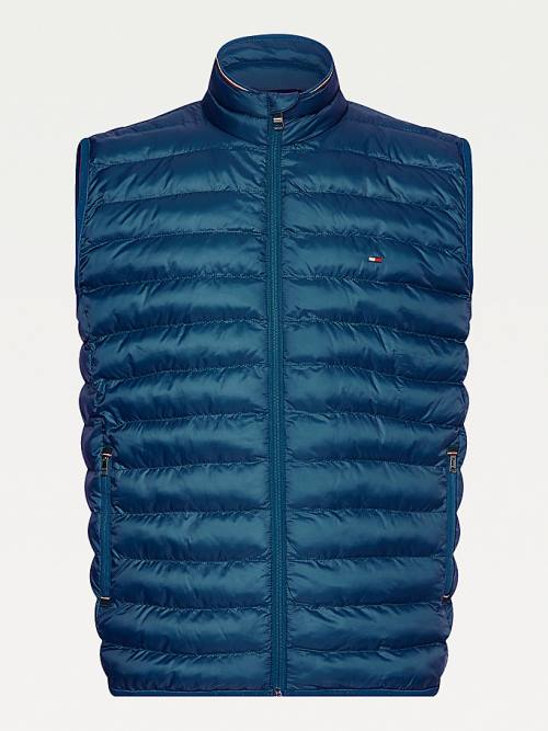 Blue Tommy Hilfiger TH Warm Packable Padded Gilet Men's Coats | TH947WVA