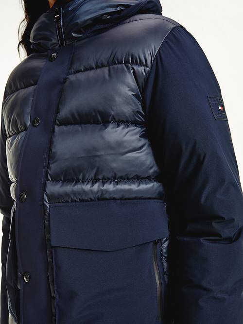 Blue Tommy Hilfiger TH Warm Tech Filled Puffer Men's Jackets | TH742CSD