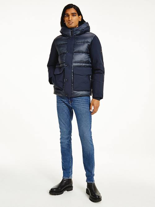 Blue Tommy Hilfiger TH Warm Tech Filled Puffer Men\'s Jackets | TH742CSD