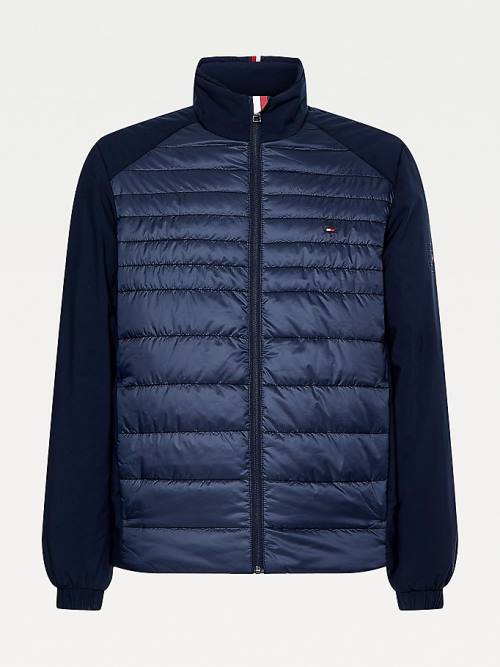 Blue Tommy Hilfiger TH Warm Tech Padded Front Men's Jackets | TH165ZMK