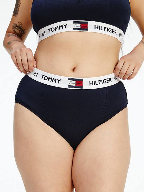 Blue Tommy Hilfiger TOMMYXINDYA High-Waist Briefs Women's Underwear | TH316RST