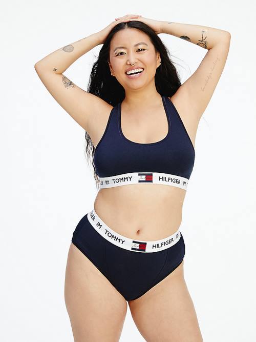 Blue Tommy Hilfiger TOMMYXINDYA High-Waist Briefs Women's Underwear | TH316RST