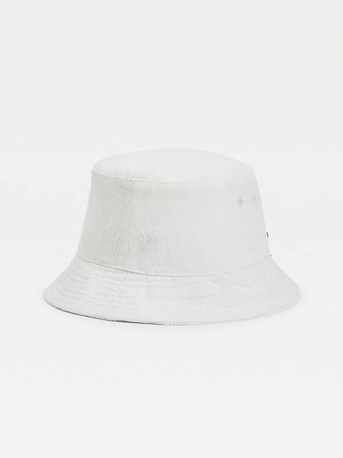 Blue Tommy Hilfiger TOMMYXINDYA Linen Bucket Women's Hats | TH507AIL