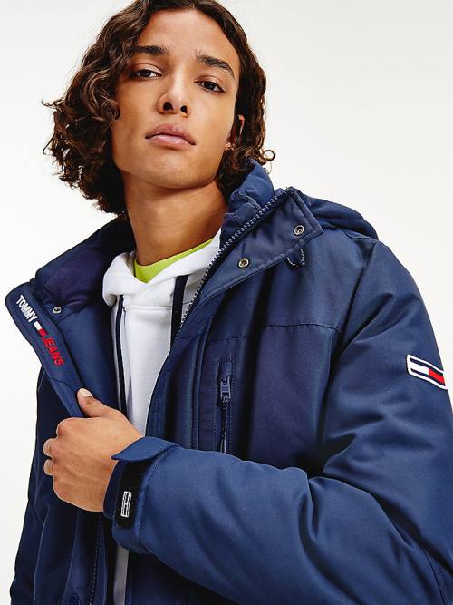 Blue Tommy Hilfiger Tech Padded Parka Men's Jackets | TH138JTM