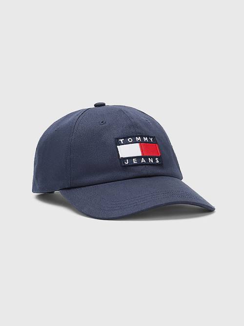 Blue Tommy Hilfiger Tommy Badge Cap Men\'s Hats | TH182OZN