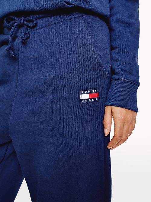 Blue Tommy Hilfiger Tommy Badge Relaxed Joggers Women's Pants | TH421VTF