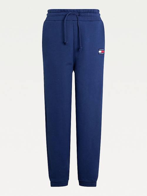 Blue Tommy Hilfiger Tommy Badge Relaxed Joggers Women's Pants | TH421VTF