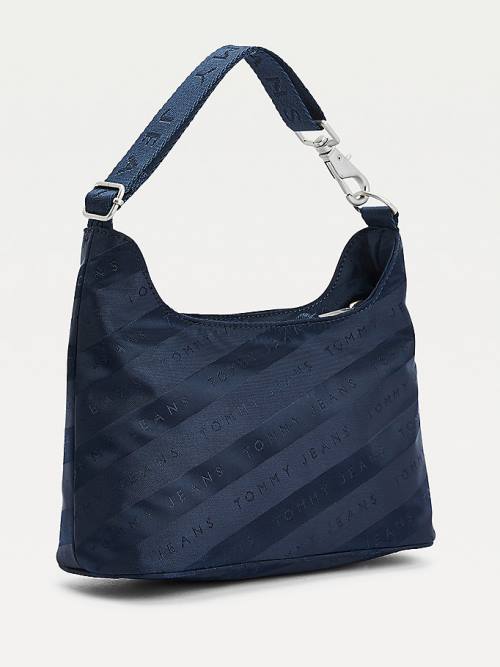 Blue Tommy Hilfiger Tommy Badge Shoulder Women's Bags | TH167SMR