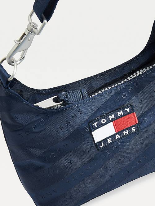 Blue Tommy Hilfiger Tommy Badge Shoulder Women's Bags | TH167SMR