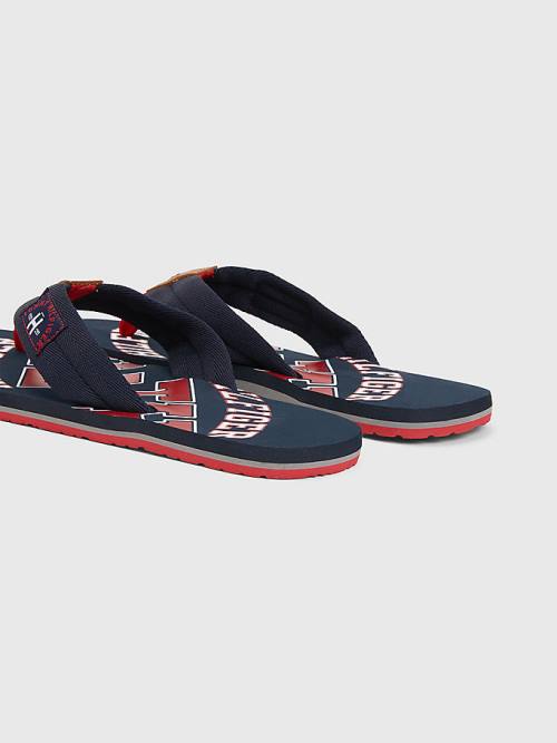 Blue Tommy Hilfiger Tommy Beach Men's Sandals | TH412JIZ