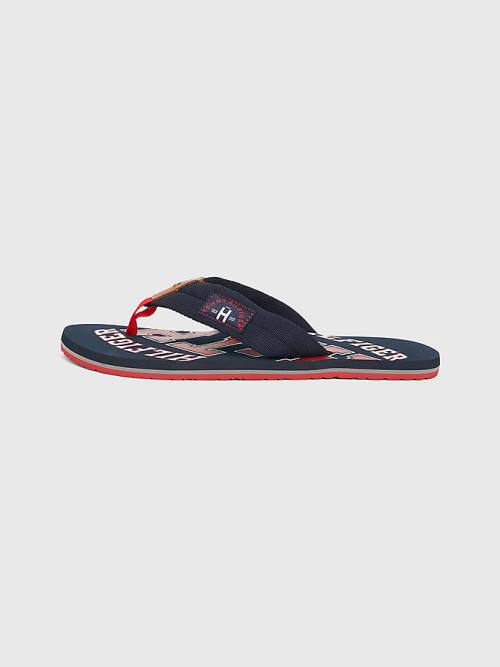 Blue Tommy Hilfiger Tommy Beach Men's Sandals | TH412JIZ