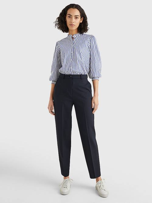 Blue Tommy Hilfiger Tommy Icons High Rise Tapered Women's Pants | TH318LEX