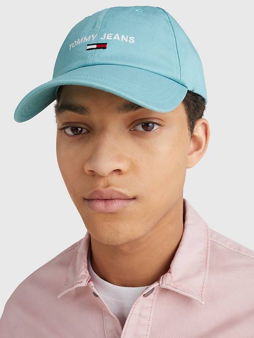 Blue Tommy Hilfiger Tommy Jeans Flag Cap Men's Hats | TH170SRV