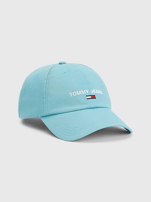 Blue Tommy Hilfiger Tommy Jeans Flag Cap Men\'s Hats | TH170SRV