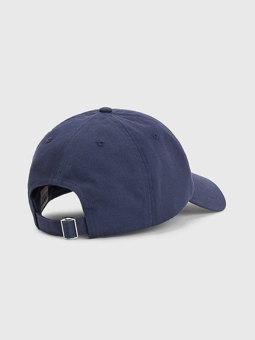 Blue Tommy Hilfiger Tommy Jeans Flag Cap Men's Hats | TH382NDV